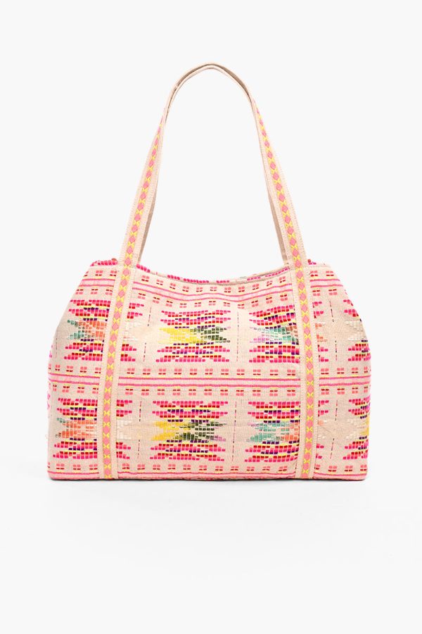 Vibrant Hand Embellished Rainbow Hand Beaded Tote - Image 4