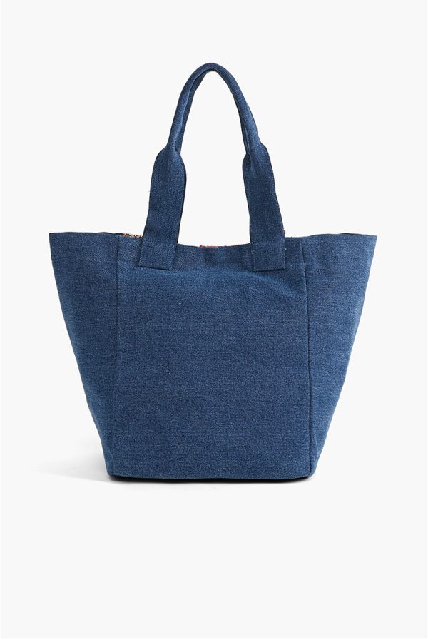 Watch Over Me Evil Eye Denim Tote - Image 4