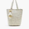 Natural Beauty Upcycled Hand Woven White Tote