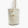 Natural Beauty Upcycled Hand Woven White Tote - Image 3