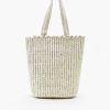 Natural Beauty Upcycled Hand Woven White Tote - Image 4