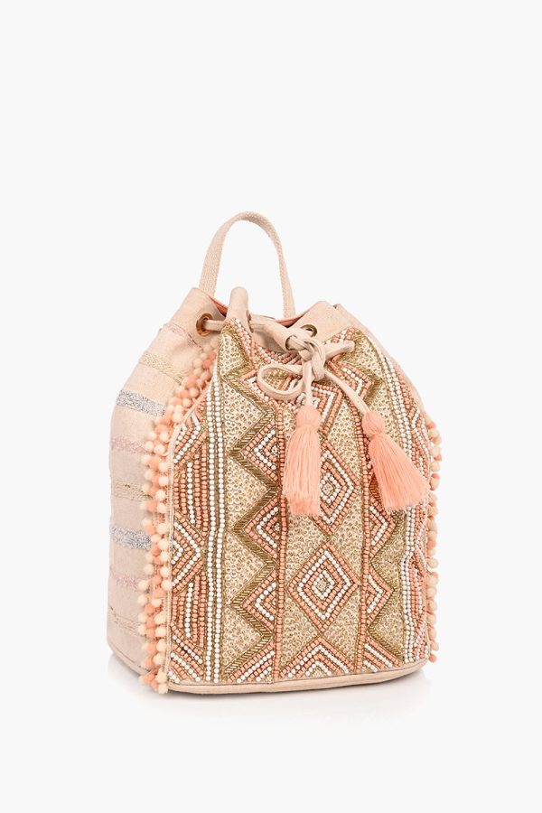 Rose Gold Embellished Backpack - Image 2