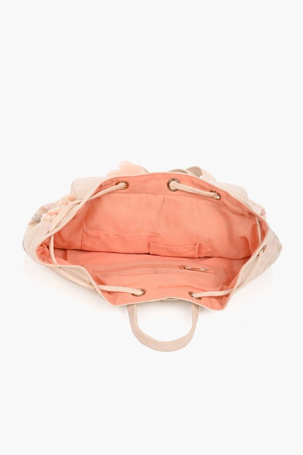 Rose Gold Embellished Backpack - Image 5