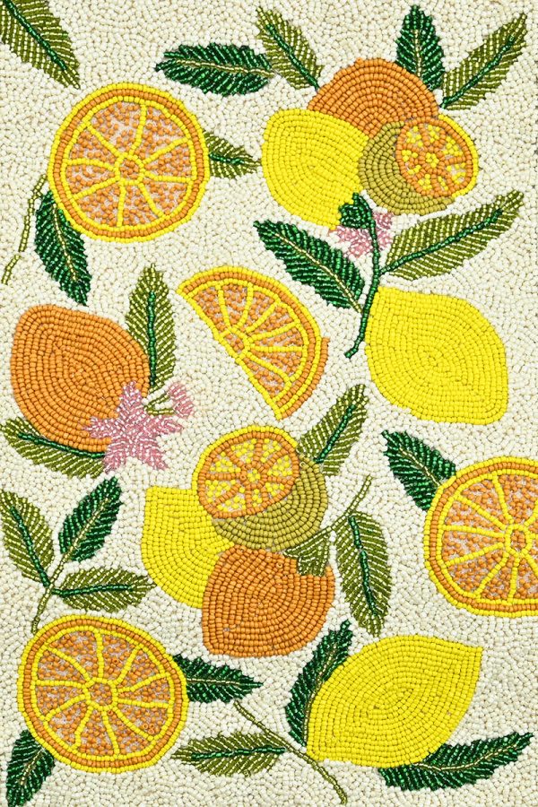 Make Lemonade Tote-Lemon Yellow Hand Beaded Tote - Image 2