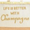 Champagne Forever Tote-Hand Beaded Jute Tote For Women - Image 2