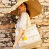 Champagne Forever Tote-Hand Beaded Jute Tote For Women - Image 3