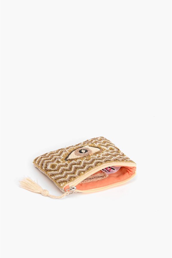 Golden Grace Embellished Evil Eye Mini Pouches - Image 3