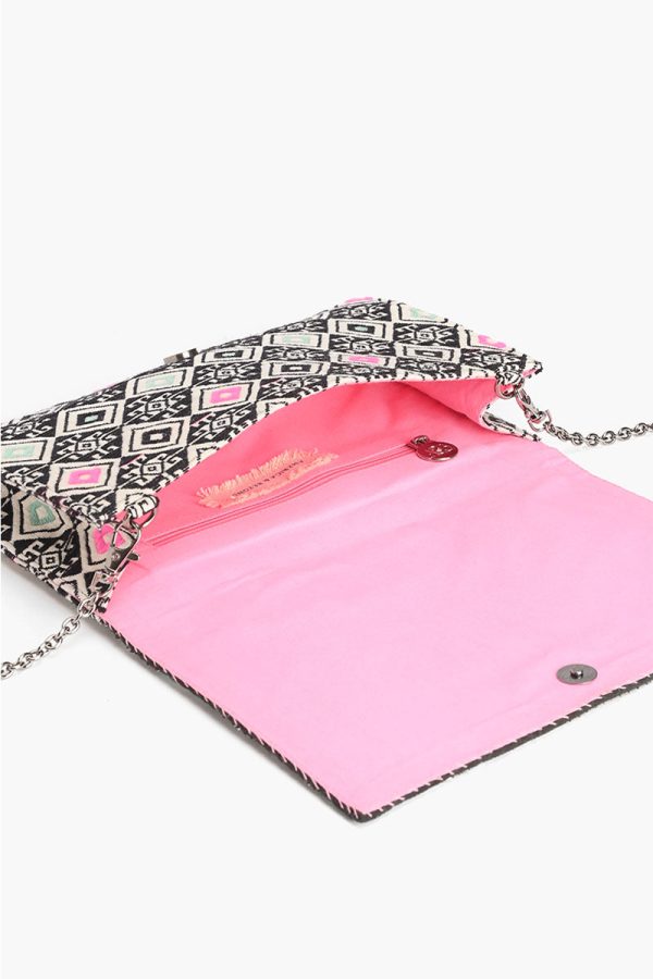 Dragonfly Embellished Flap Clutch - Image 5
