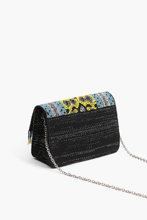 Snakeskin Bead Fringe Crossbody Bag - Image 5