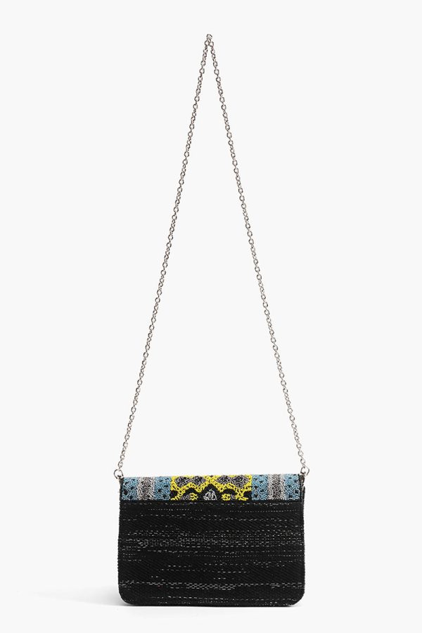 Snakeskin Bead Fringe Crossbody Bag - Image 6