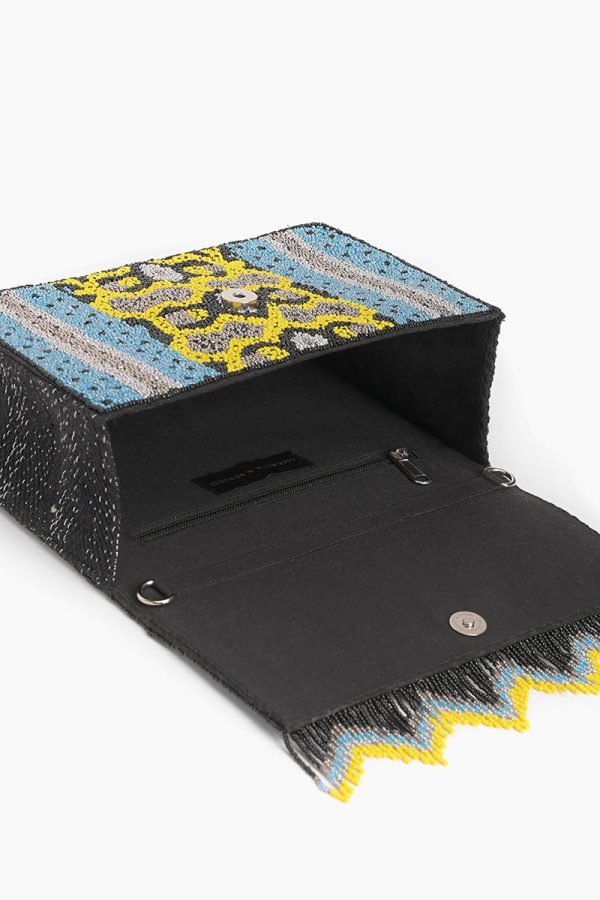 Snakeskin Bead Fringe Crossbody Bag - Image 7