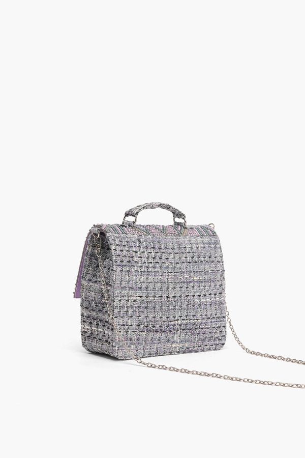 Lavender Fog Embellished Satchel - Image 3