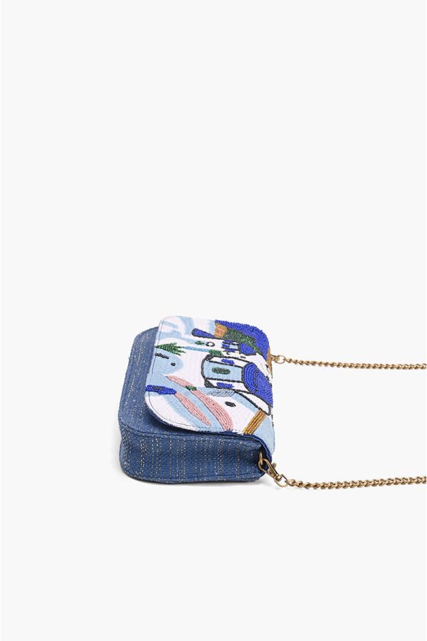 Santorini Sky Embellished Shoulder Bag - Image 5
