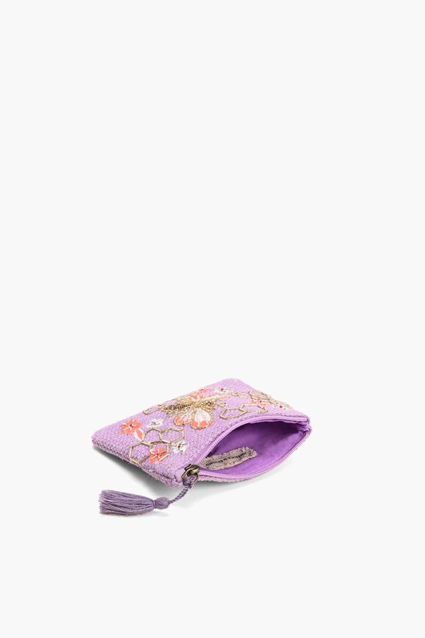 Purple Beaded Bee Embellished Mini Pouches - Image 3