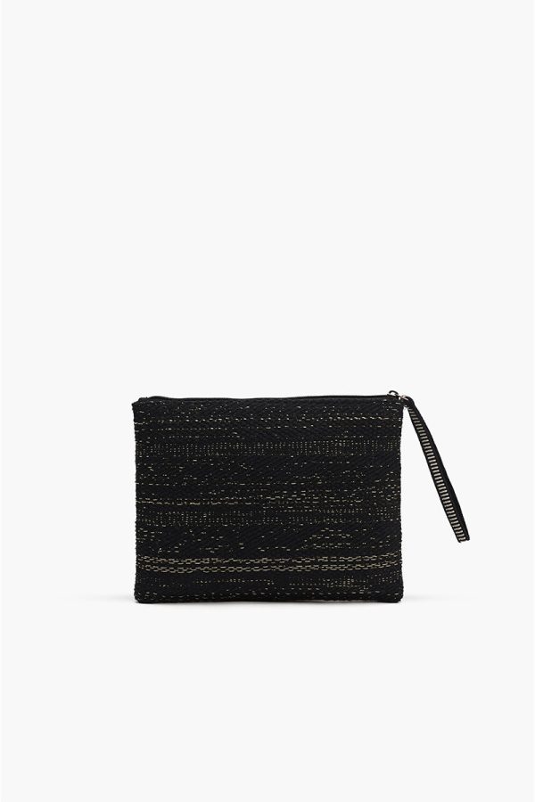 Black Bee Wristlets Hand-Woven Jacquard Design - Image 3