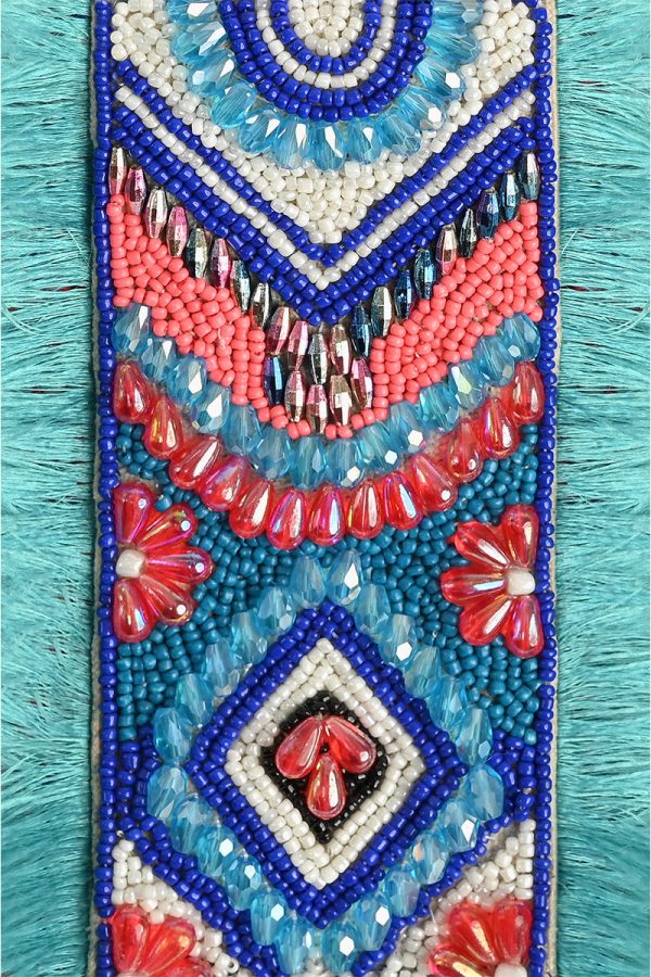 Southwest Floral Bloom Beaded Shoulder Bag - Image 2