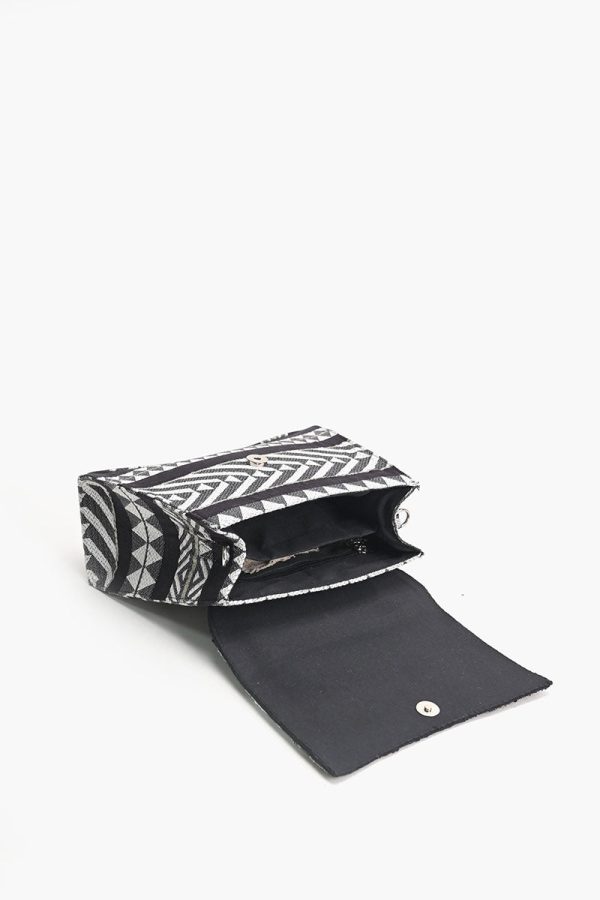 Ikat Noir Elegance Top Handle Bag - Image 6