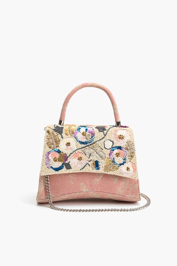 Pansy Paradise Top Handle Bag