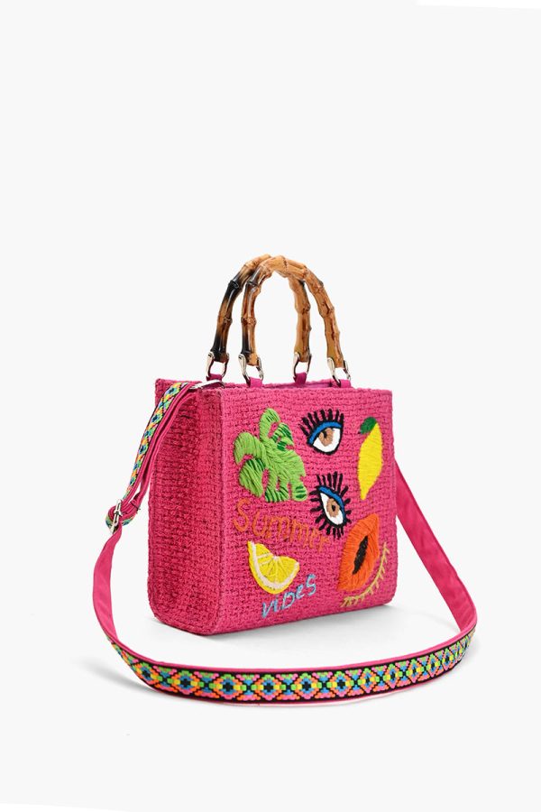 Pink Bliss Fruitful Charm Top Handle Tote - Image 3