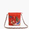 Vermilion Butterfly Bloom Crossbody Bag