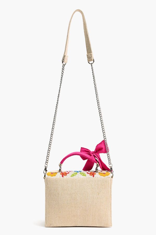 Ivory Bloom Cascade Top Handle Bag - Image 5
