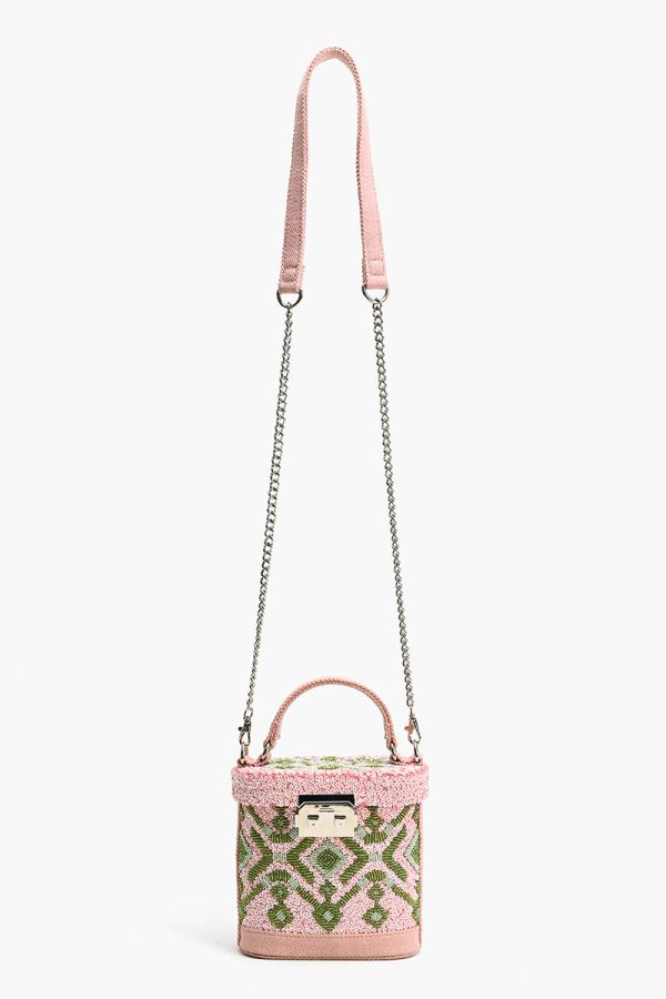 Pink Muse Embellished Handheld Bag - Image 2