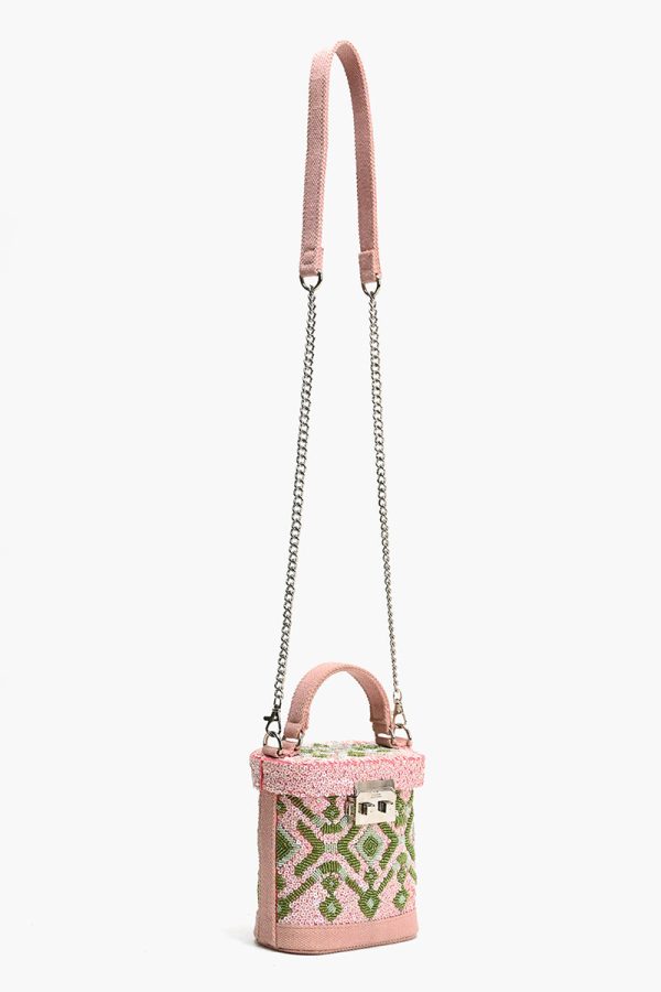 Pink Muse Embellished Handheld Bag - Image 4