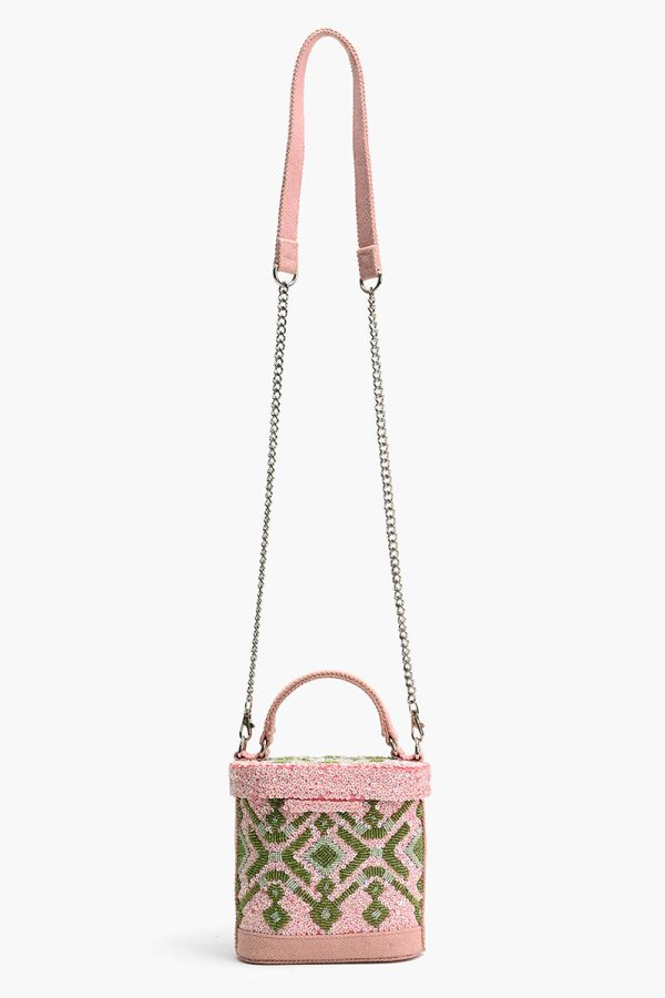 Pink Muse Embellished Handheld Bag - Image 5