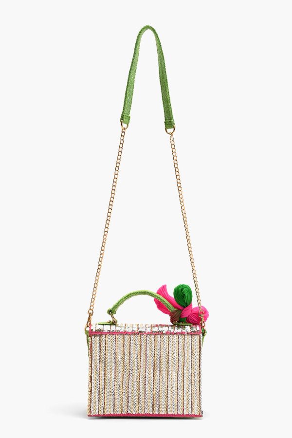 Glam Doll Floral Top Handle Bag - Image 5