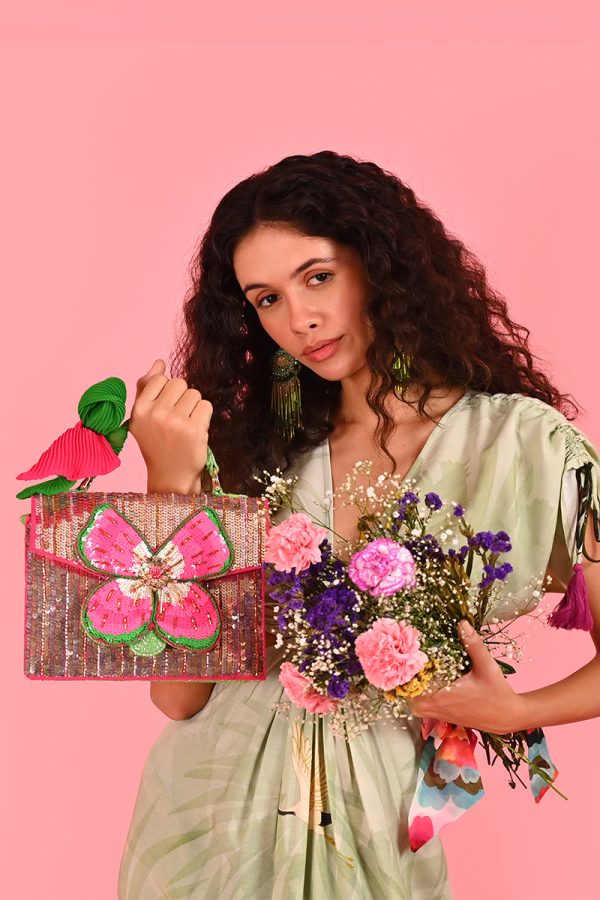 Glam Doll Floral Top Handle Bag - Image 7