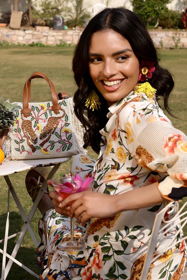 Temur Leopard Fringed Tote - Image 6