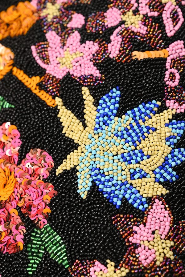 Midnight Floral Embellished Mini Evening Bag - Image 2