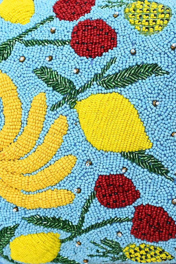 Lush Fruits Beaded Bucket Bag - Image 2