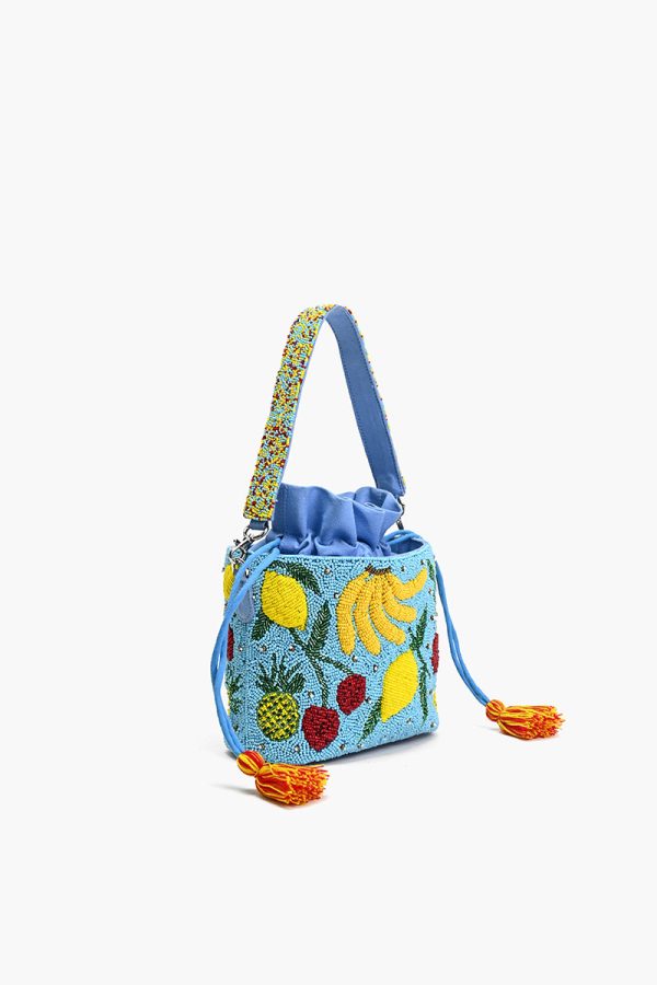 Lush Fruits Beaded Bucket Bag - Image 3