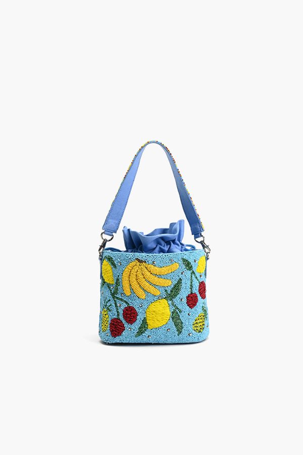 Lush Fruits Beaded Bucket Bag - Image 4