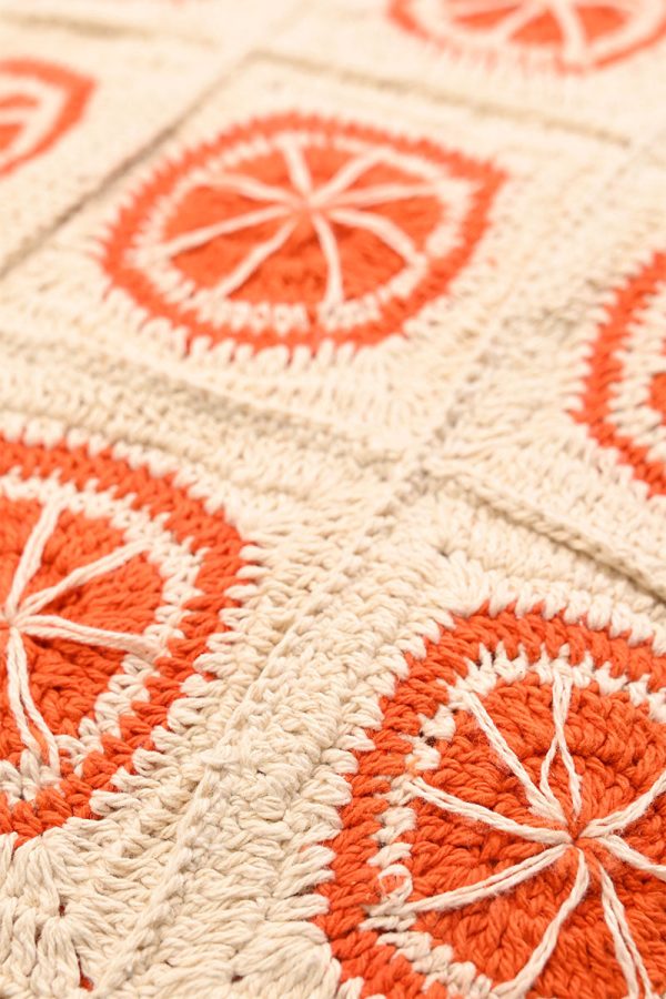 Orange Crochet Beach Tote - Image 2