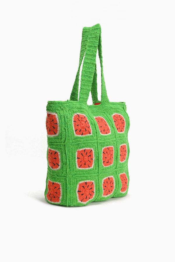 Watermelon Crochet Beach Tote - Image 3