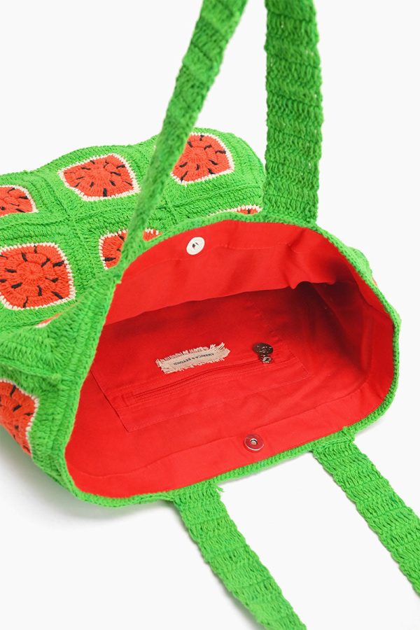 Watermelon Crochet Beach Tote - Image 4