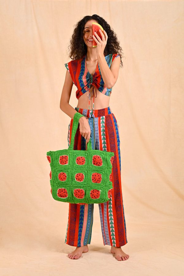 Watermelon Crochet Beach Tote - Image 5