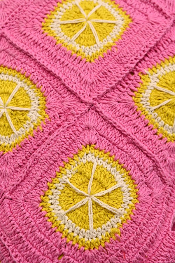 Lime Crochet Beach Tote - Image 2