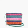 Mexican Striped Spring Top Zip Clutch