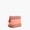 Handwoven Pink and Gold Jacquard Cosmetic Pouch - Image 2