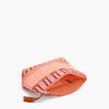 Handwoven Pink and Gold Jacquard Cosmetic Pouch - Image 3