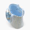 Natural Beauty Upcyled Hand Woven Lt Blue Tote - Image 5