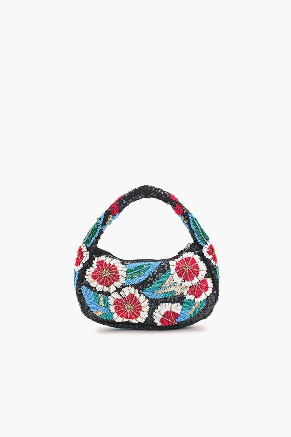 Midnight Blossom Beaded Satchel - Image 4