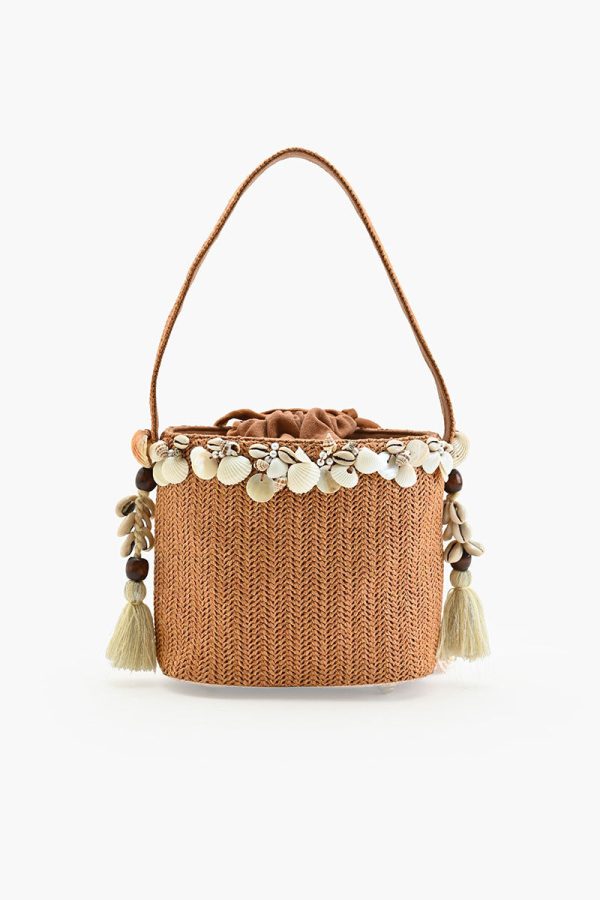 Raffia Reef Shell Bucket Bag - Image 4