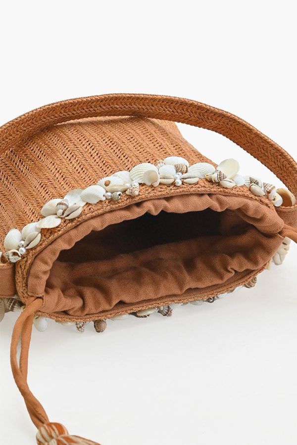 Raffia Reef Shell Bucket Bag - Image 5