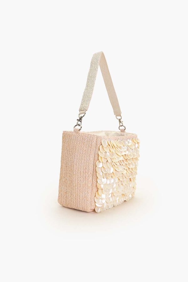 Embellished Shells and Raffia Bucket Bag - Image 3