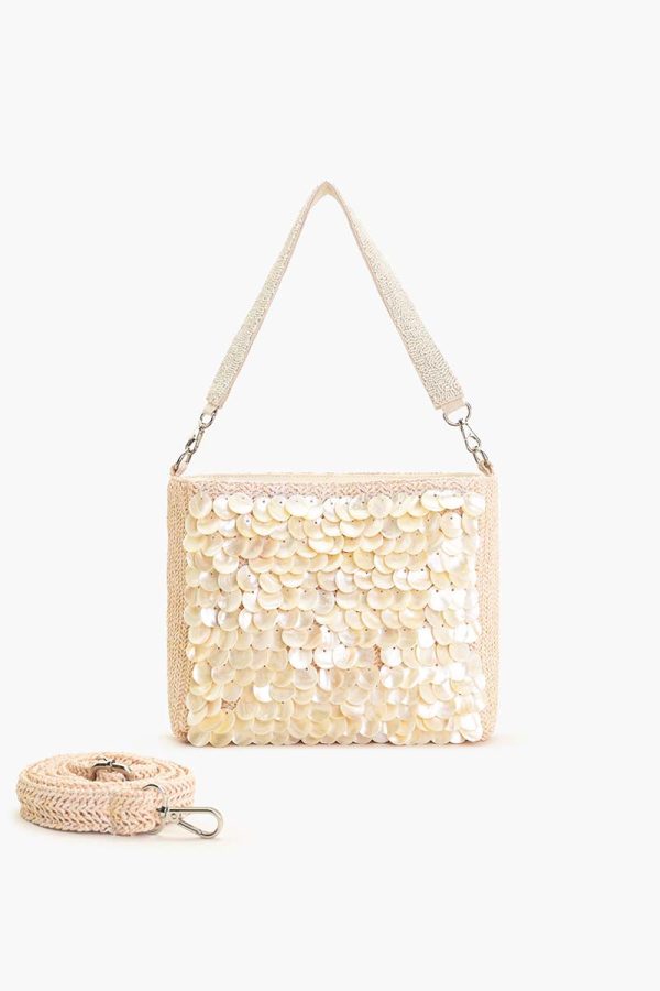 Embellished Shells and Raffia Bucket Bag - Image 6