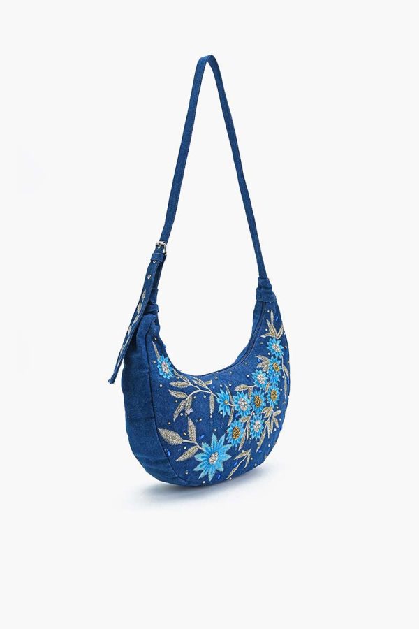 Dahlia Denim Shoulder Bag - Image 3